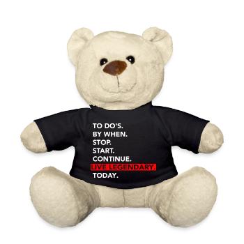 Live Legendary Today: To-Do Motivator - Teddy Bear - black - Front