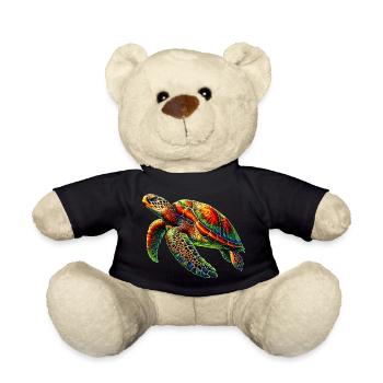 Sea turtle - Teddy Bear - black - Front