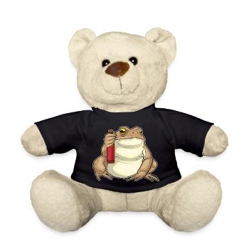 Frosch Flasche Bier - Teddy - Schwarz - Vorne