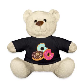 Donuts mit Biss – Süßes Trio mit Glasur & Streusel - Teddy - Schwarz - Vorne