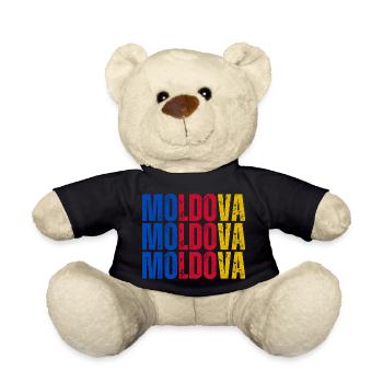 Moldauische Flagge, Moldauischer Stolz - Teddy - Schwarz - Vorne
