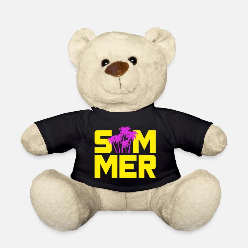 Sommer Palmen Sonne Urlaub Camping Strand Freizeit - Teddy - Schwarz