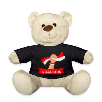 Rot Weiß Indonesische Flagge 17 Agustus - Teddy - Schwarz - Vorne