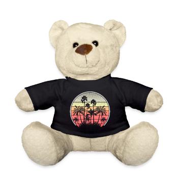 Tropische Sonnenuntergang Palmen Silhouette - Teddy - Schwarz - Vorne