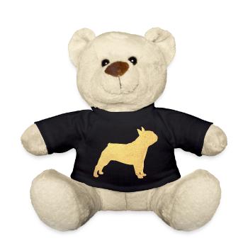 Mops Gold Hund Tierliebe deluxe Gassi Wauwau Wuff - Teddy - Schwarz - Vorne