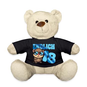 Adulte Adolescent 18e anniversaire Âge - Loutre - Nounours - noir - Devant