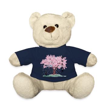 Sous le cerisier en fleurs - Nounours - bleu marine - Devant