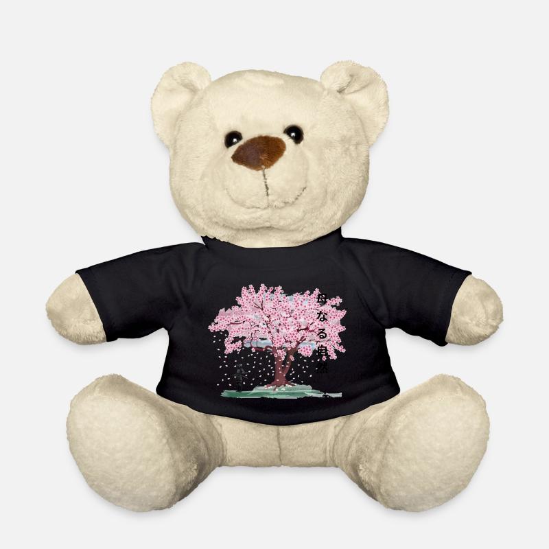Under the blossoming cherry tree - Teddy Bear - black