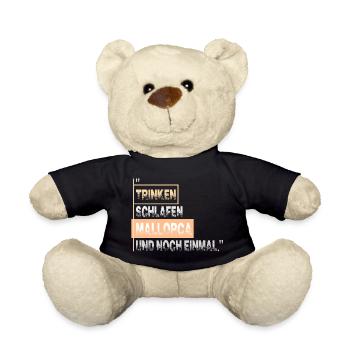 Trinken schlafen MALLORCA und noch einmal - Teddy - Schwarz - Vorne