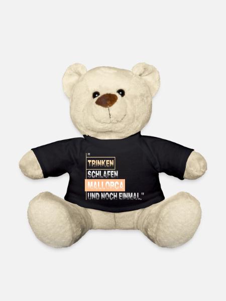 Trinken schlafen MALLORCA und noch einmal - Teddy - Schwarz