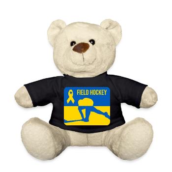 Ukraine Field Hockey Solidarity - Teddy Bear - black - Front