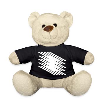 Abstract Dynamic Line Pattern - Teddy Bear - black - Front
