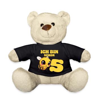 5. Geburtstag Biene Kinder Kindergeburtstag  - Teddy - Schwarz - Vorne
