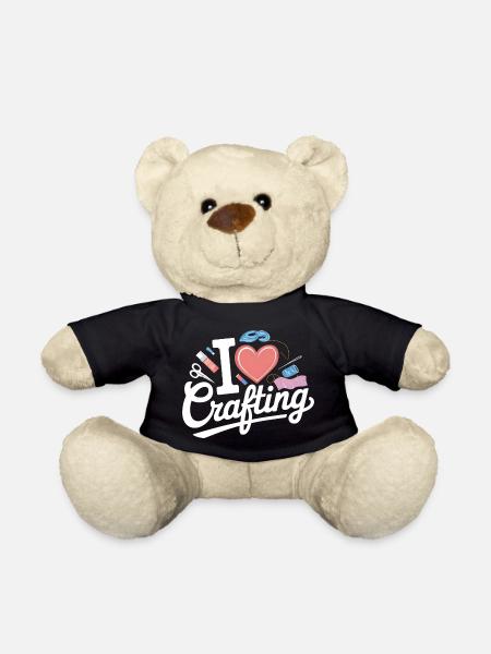 Ich liebe Basteln - Teddy - Schwarz