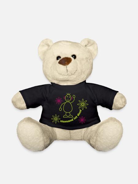 niemand_ist_doof_002 - Teddy Bear - black