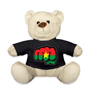 Burkina Faso Flagge Faust - Teddy - Schwarz - Vorne