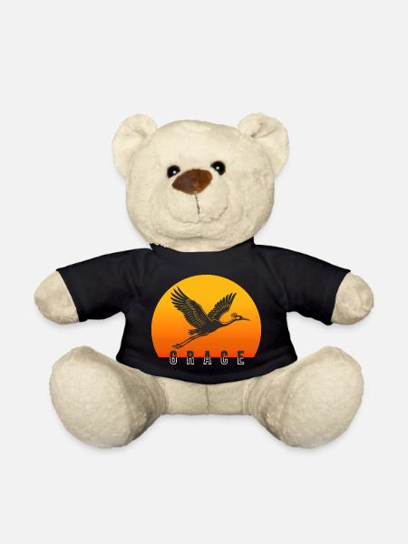 Grace – Der Kranich im Sonnenuntergang - Teddy - Schwarz