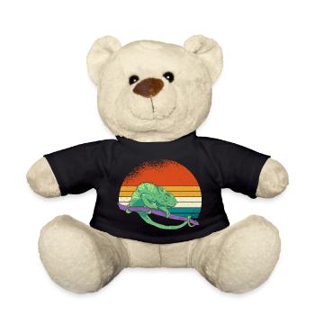 Sunset Chameleon - Teddy Bear - black - Front