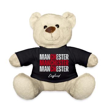 Manchester Angleterre, British Pride - Nounours - noir - Devant