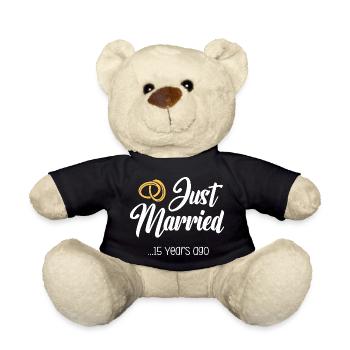 Vient de se marier 15 ans Mariage Marié Anniversaire - Nounours - noir - Devant