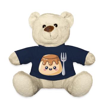 Pudding with fork - Teddy Bear - french navy - Front
