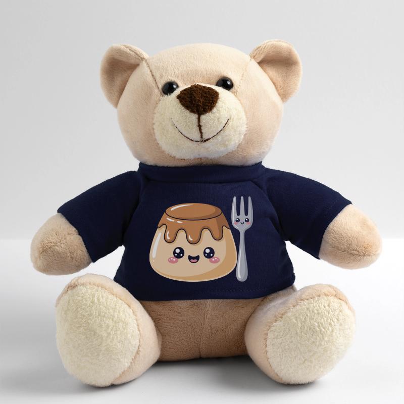 Pudding with fork Teddy Bear