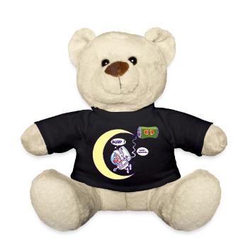 Astronaute et bière - Nounours - noir - Devant