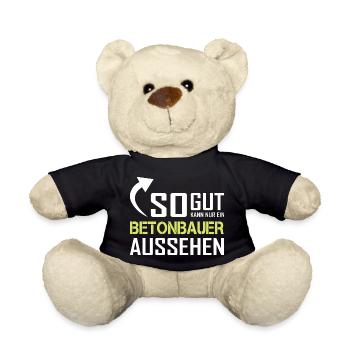 So gut kann nur ein Betonbauer aussehen - Teddy - Schwarz - Vorne