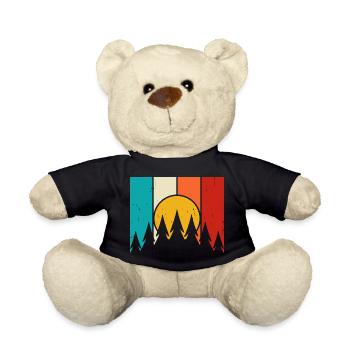 Wandern Wanderer Bergsteiger Geschenk - Teddy - Schwarz - Vorne