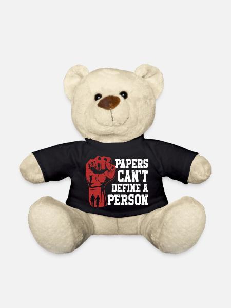 Menschlichkeit Papers Can't Define A Person - Teddy - Schwarz