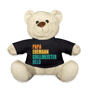 Dad Husband Grill Master Hero - Teddy Bear - black - Front