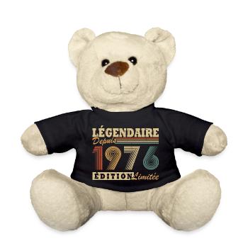 Légendaire depuis 1976 Vintage Cadeau Anniversaire - Nounours - noir - Devant