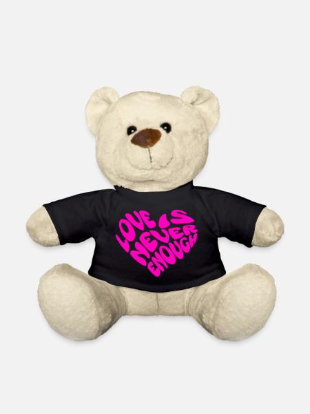 L’amour ne suffit jamais motif de cœur qui dit art - Nounours - noir