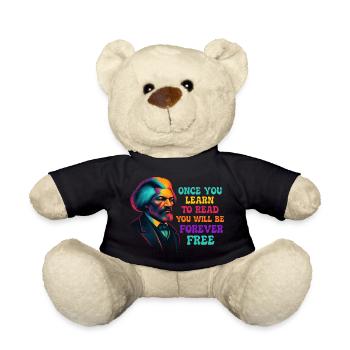 Once You Learn to Read You Will Be Free - Teddy Bear - black - Front