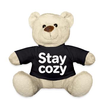 Stay Cozy: Playful Bubble Typography - Teddy Bear - black - Front