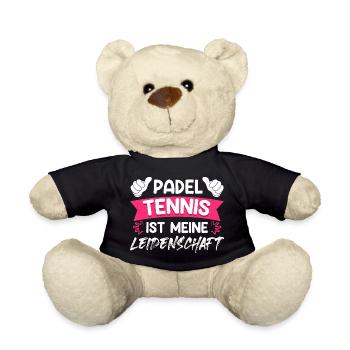 Padelspiel PADEL TENNIS IST MEINE LEIDENSCHAFT - Teddy - Schwarz - Vorne