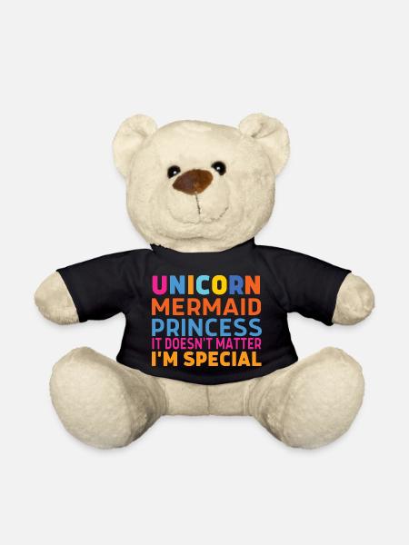 Unicorn mermaid princess - Teddy - Schwarz
