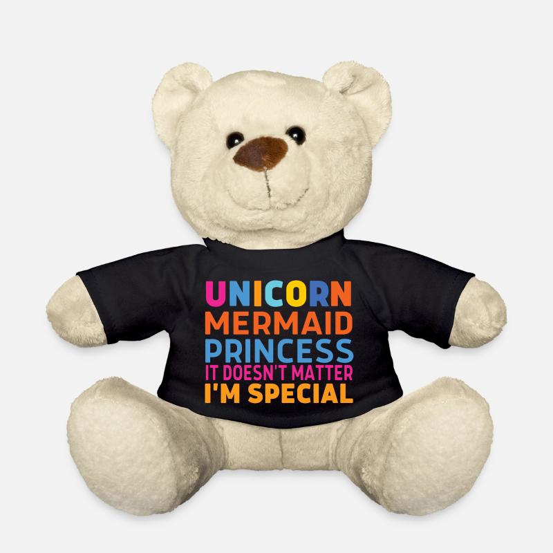 Unicorn mermaid princess - Teddy - Schwarz