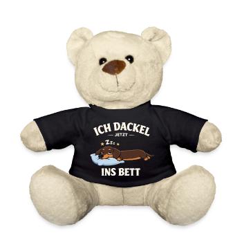 Vêtements teckels cadeaux Je suis teckel maintenant - Nounours - noir - Devant