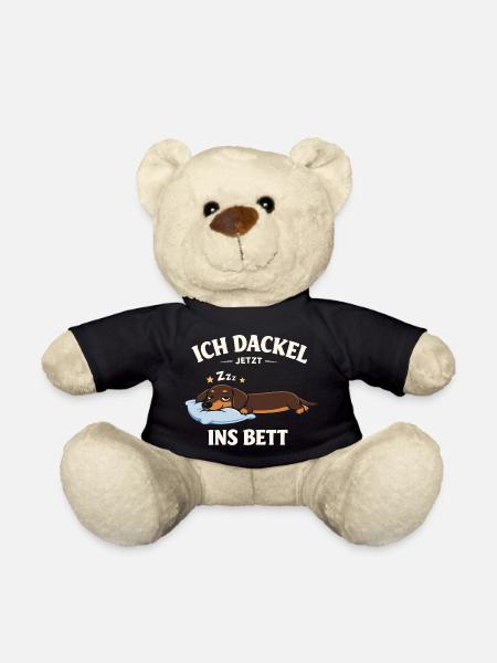 Dackel Kleidung Geschenke Ich dackel jetzt - Teddy - Schwarz