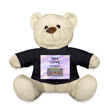 90s Liebe Boombox - Teddy - Schwarz - Vorne
