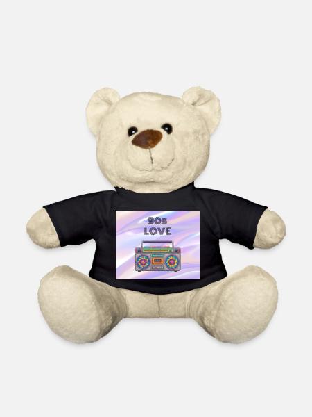 90s Love Boombox - Teddy Bear - black