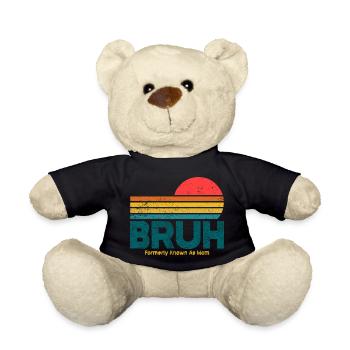 Coucher de soleil rétro Bruh Mama - Nounours - noir - Devant