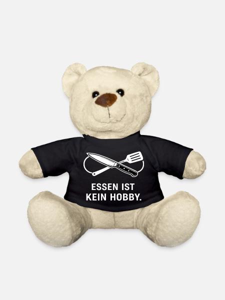 Eating Is Not A Hobby – Minimalist Chef Shirt - Teddy Bear - black