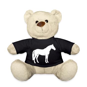 Silhouette du cheval Vecteur de montée debout - Nounours - noir - Devant