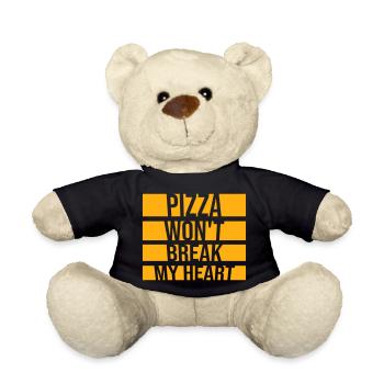 La pizza ne me brisera pas le cœur La nourriture aime l’humour - Nounours - noir - Devant