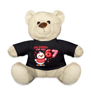 Gans Lustiges 67 Valentine Paar Geschenk - Teddy - Schwarz - Vorne
