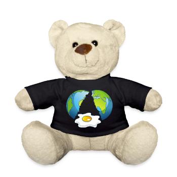 La planète Terre est un oeuf - Nounours - noir - Devant
