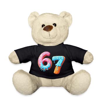 7th Birthday Boy 7 Years Old, I Was 6 Now In 7 - Teddy Bear - black - Front