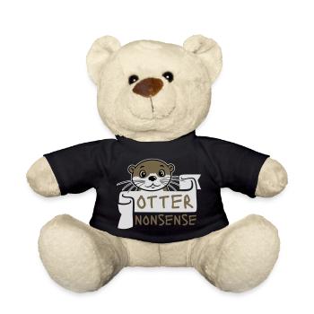 Otter Nonsense Lustig Wortspiel Otter Liebe Spruch - Teddy - Schwarz - Vorne